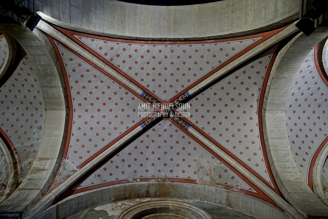 "Nimes - A church - the ceiling" stock image