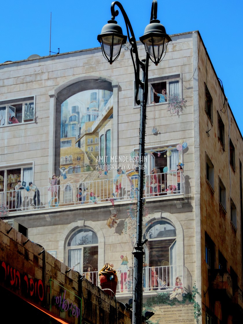 "Mural Jerusalem, Israel" stock image