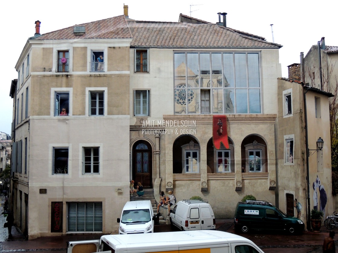 "Mural, Montpelier, France" stock image