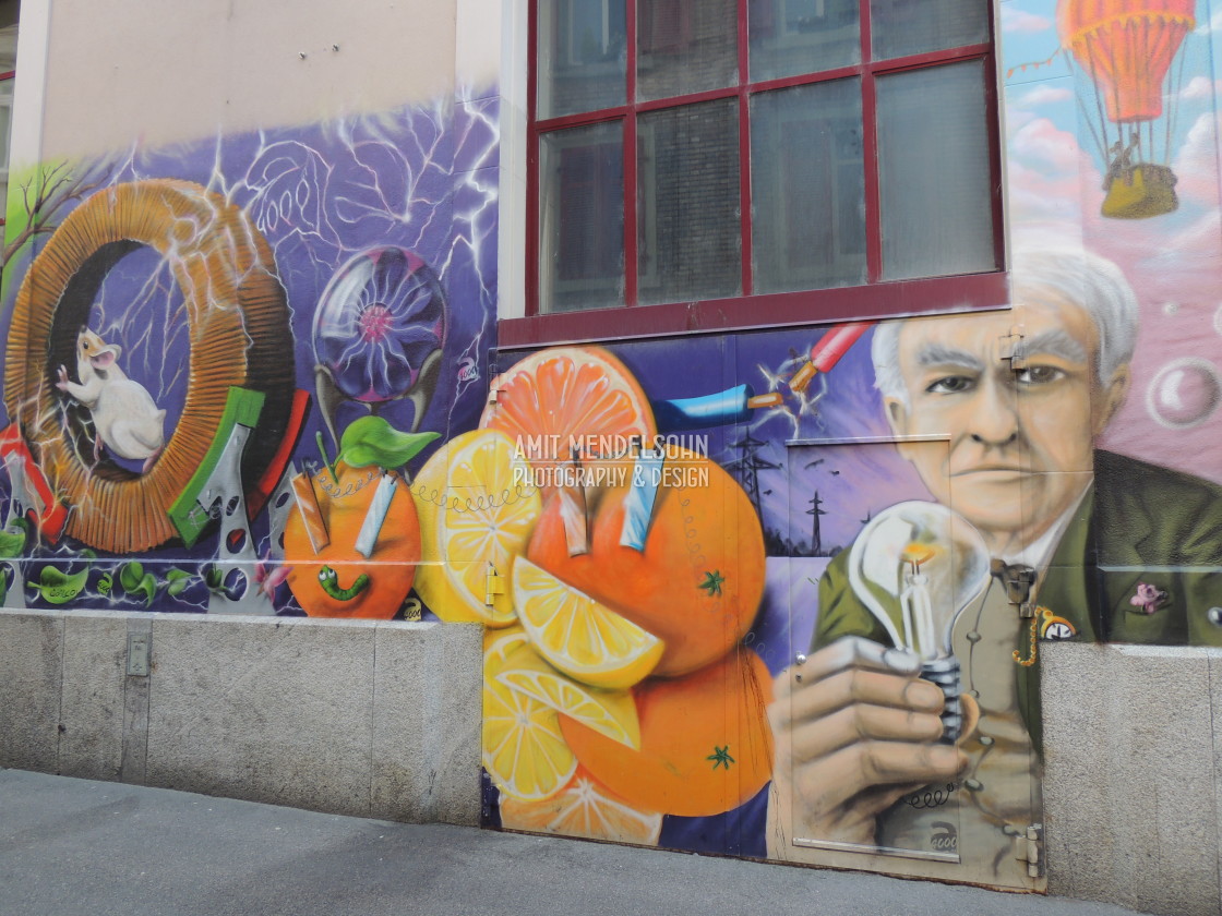 "Mural - Basel, Switzerland" stock image