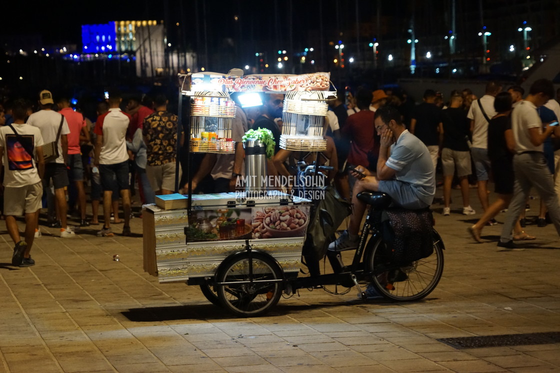 "Summer night commerce" stock image