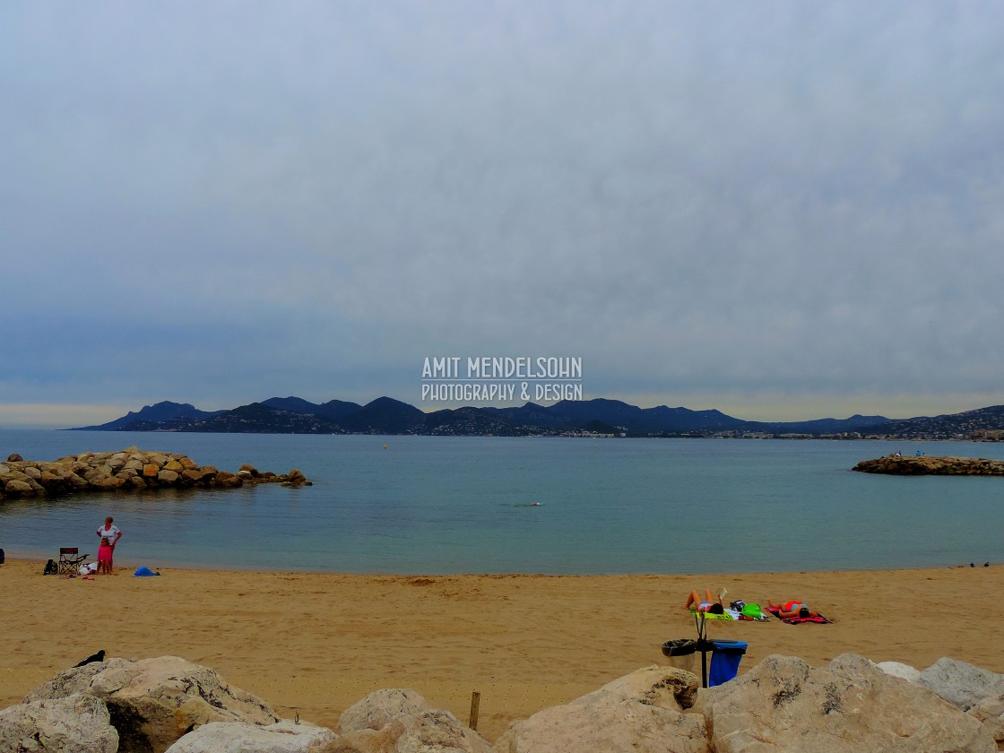 "The beach in Cannes" stock image