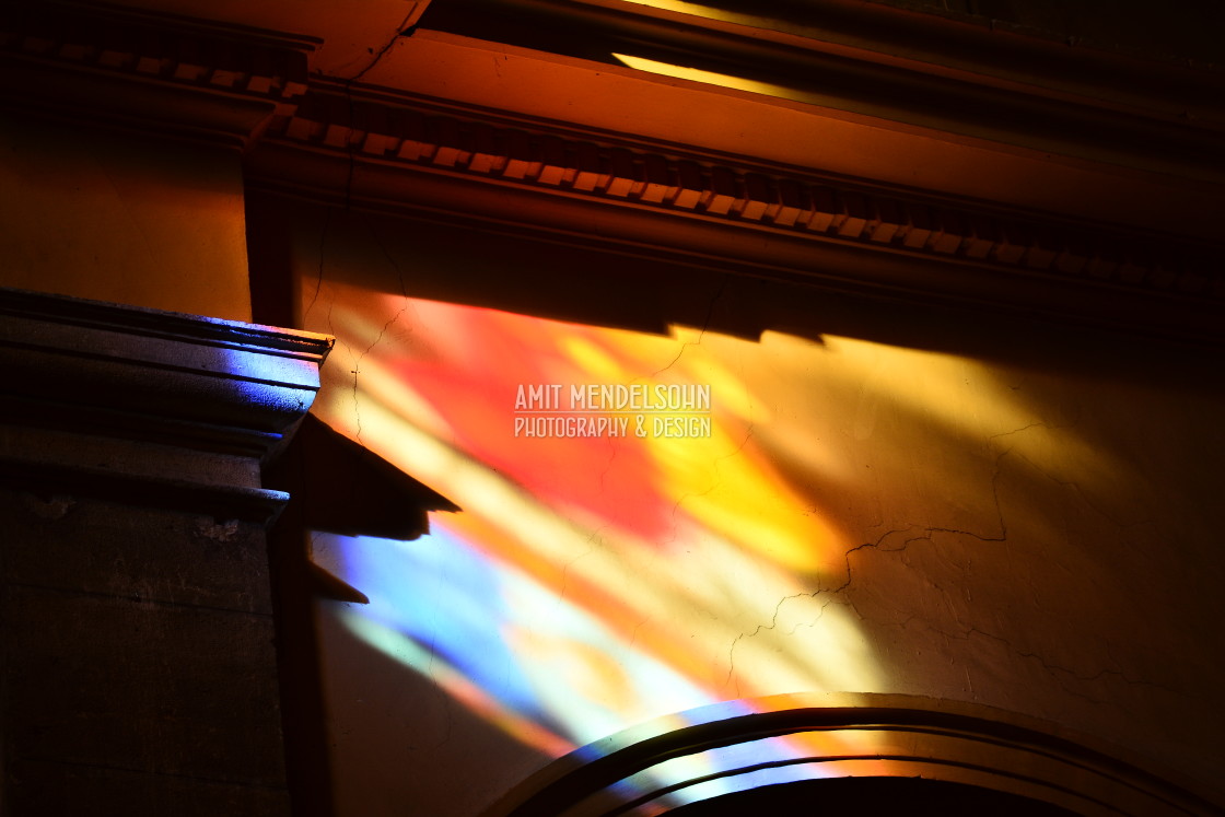 "Colours in the church" stock image