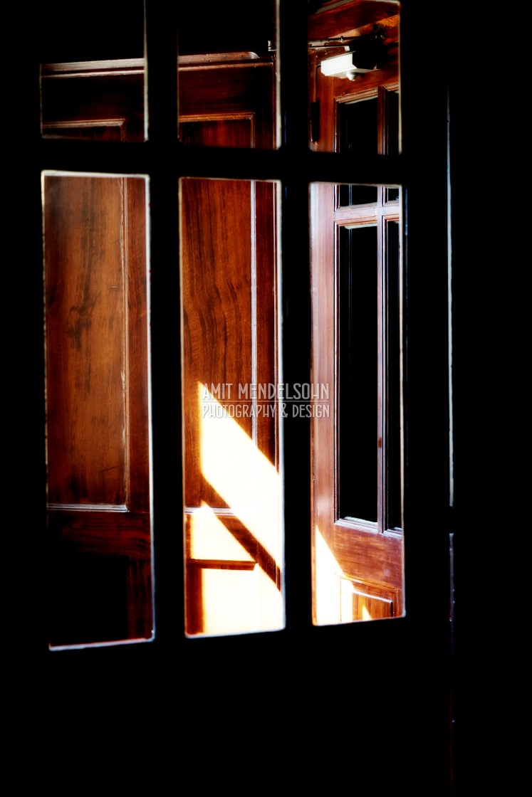 "A door with light and shadow" stock image