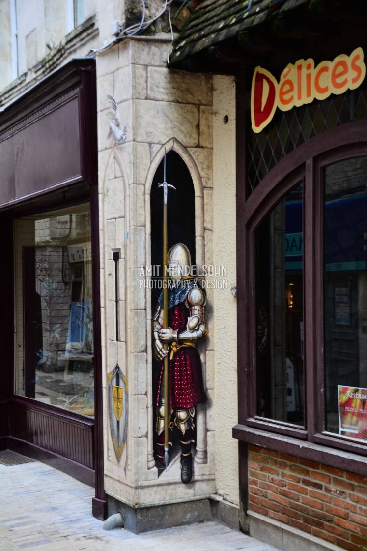 "Laon - Mural alley" stock image