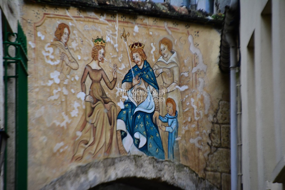 "Laon - Mural alley" stock image