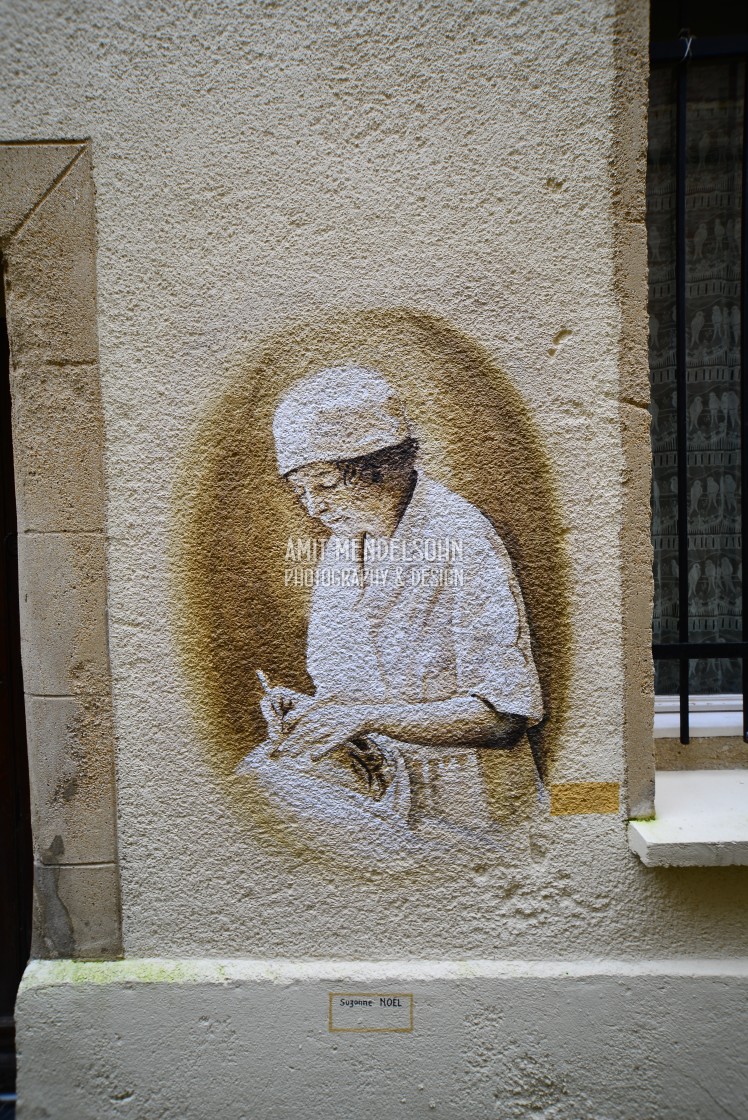 "Laon - Mural alley" stock image