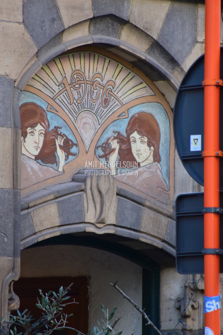 "Mural - Brussels - art nouveau" stock image