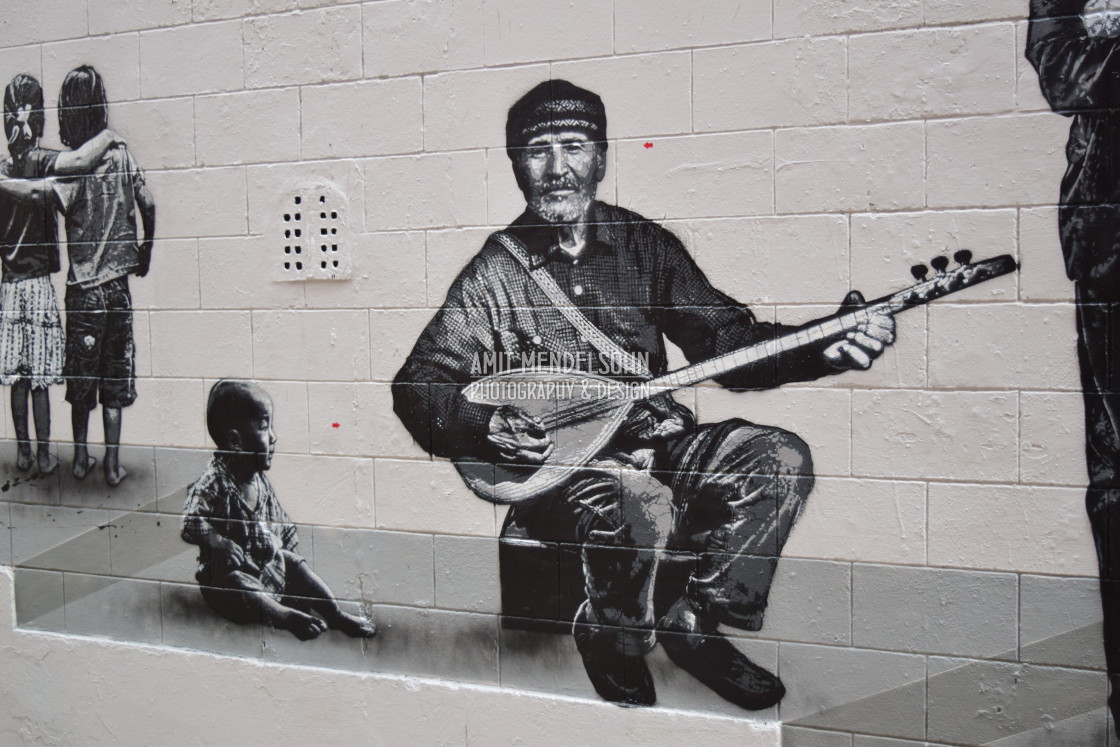 "Jef Aerosol - Stencil - mural" stock image