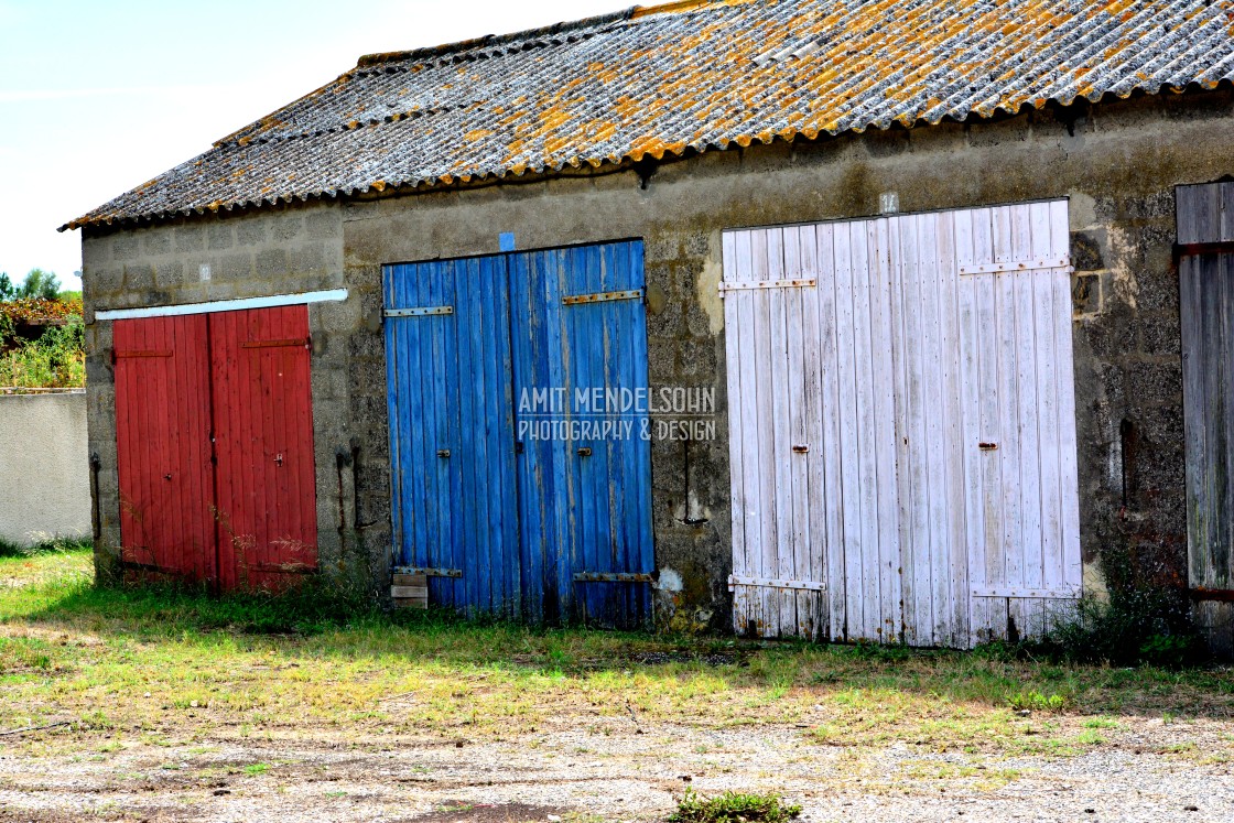 "Patriotic barn" stock image