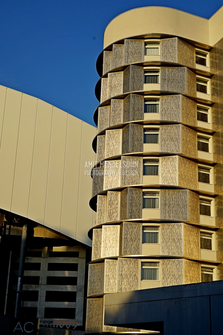 "Hotel by the stadium" stock image