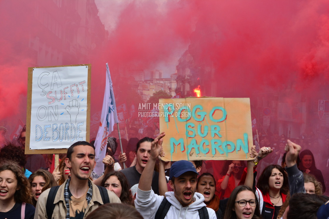 "Students demonstration - France" stock image