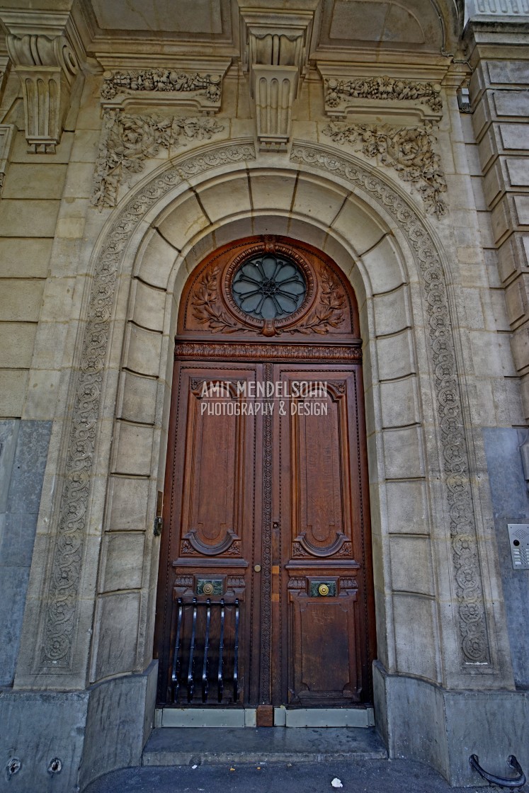 "A front door to a building" stock image