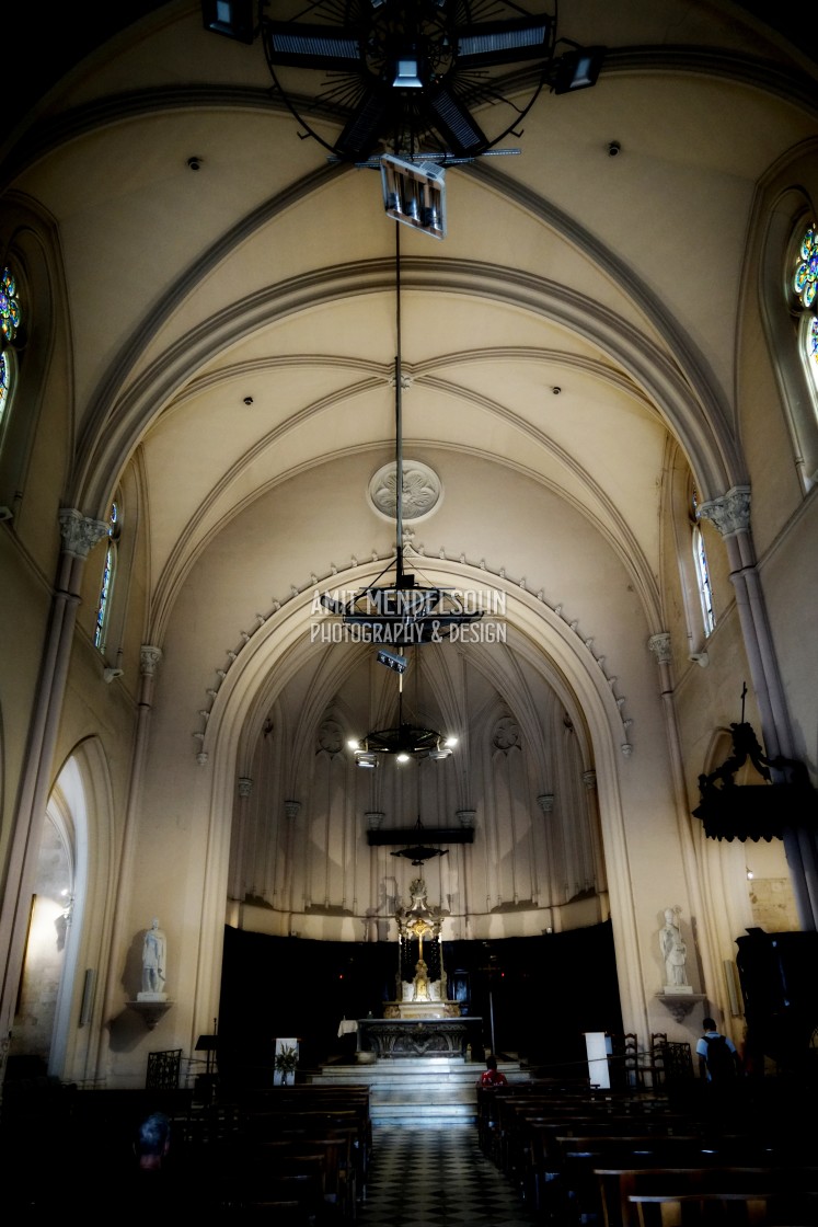 "St. Ferréol church - old port" stock image