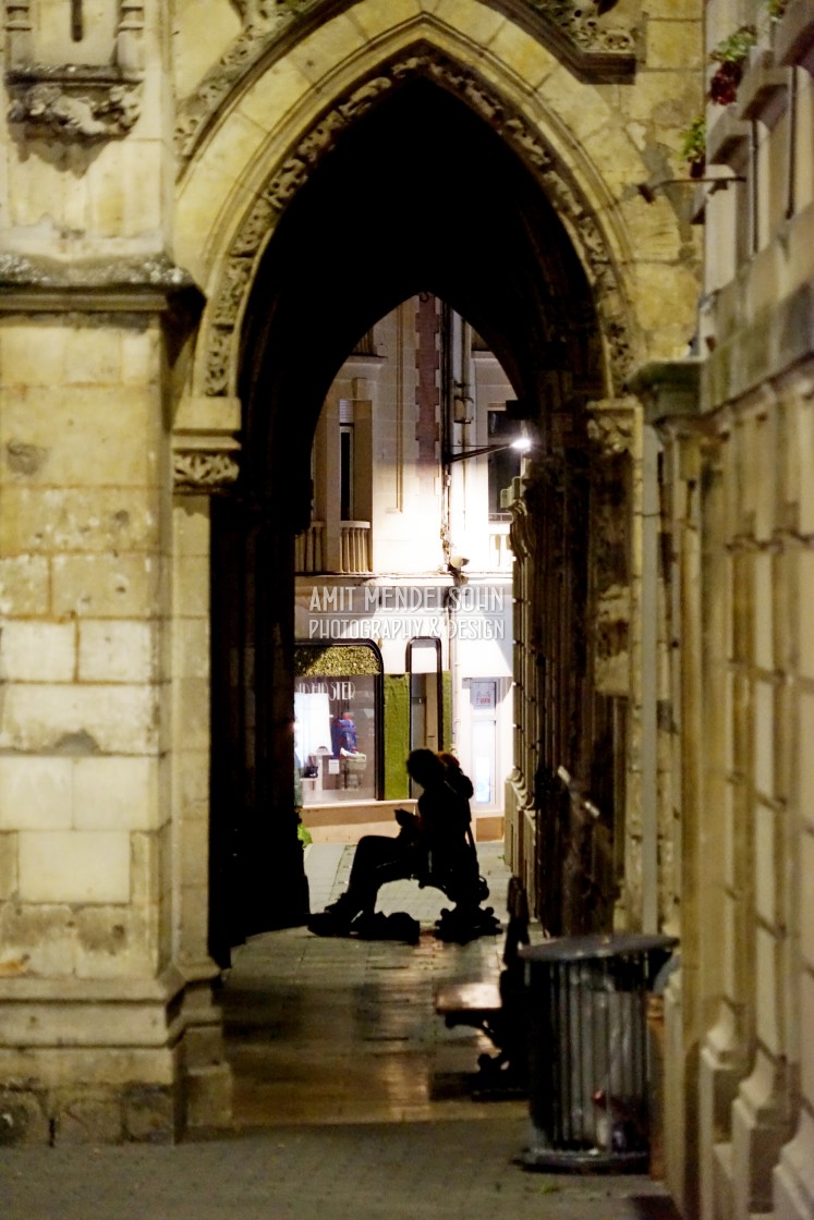 "on the bench under the city hall" stock image