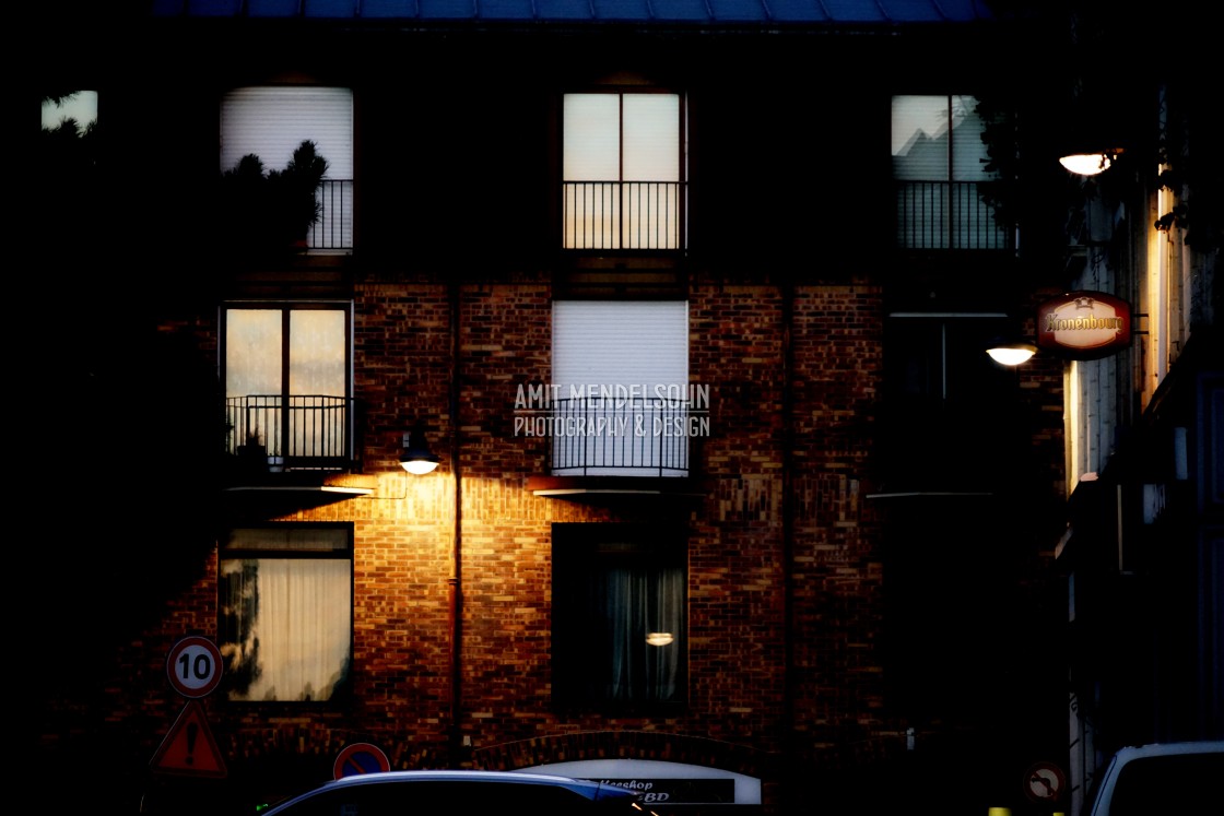 "A house in the night" stock image