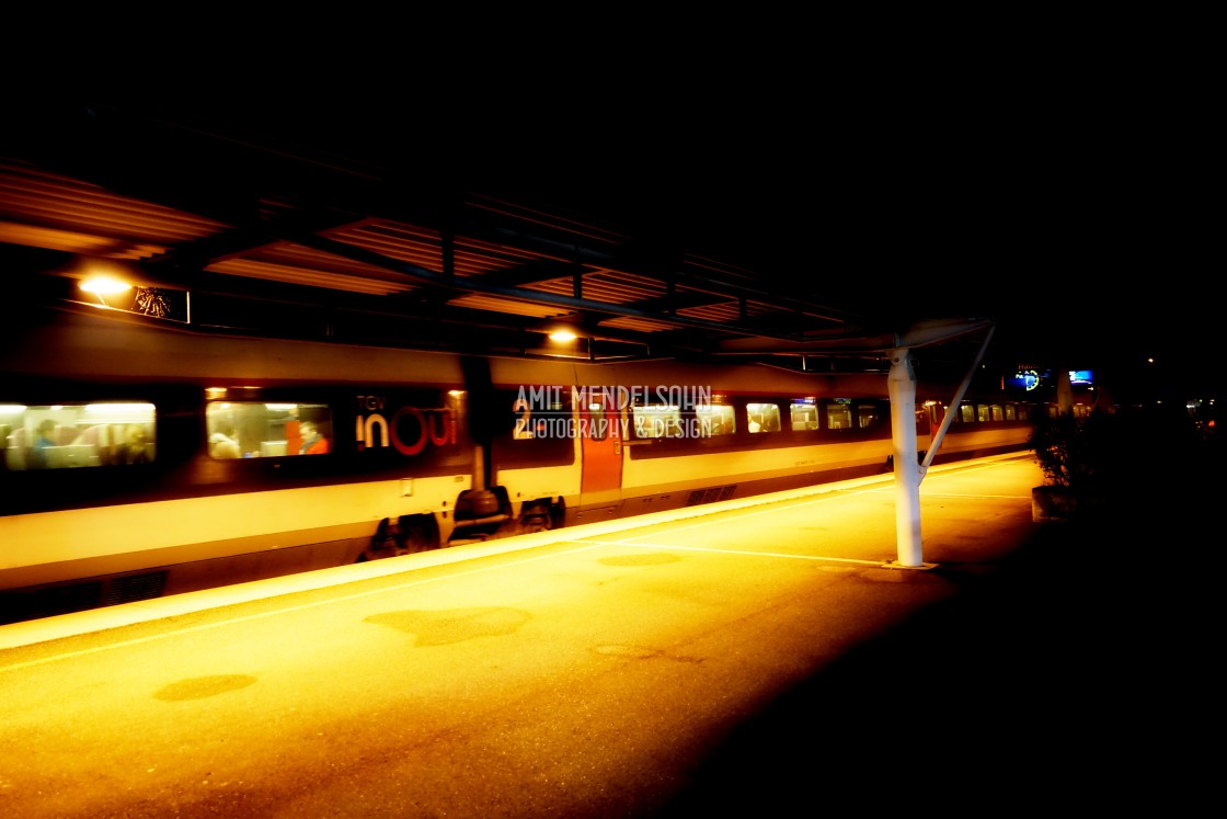 "The train is about to leave" stock image