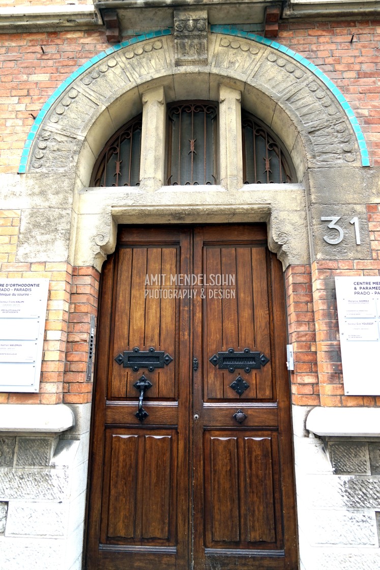 "A wooden door - Marseille" stock image