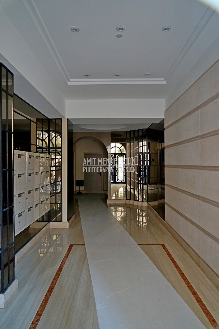 "an art deco entrance hall" stock image