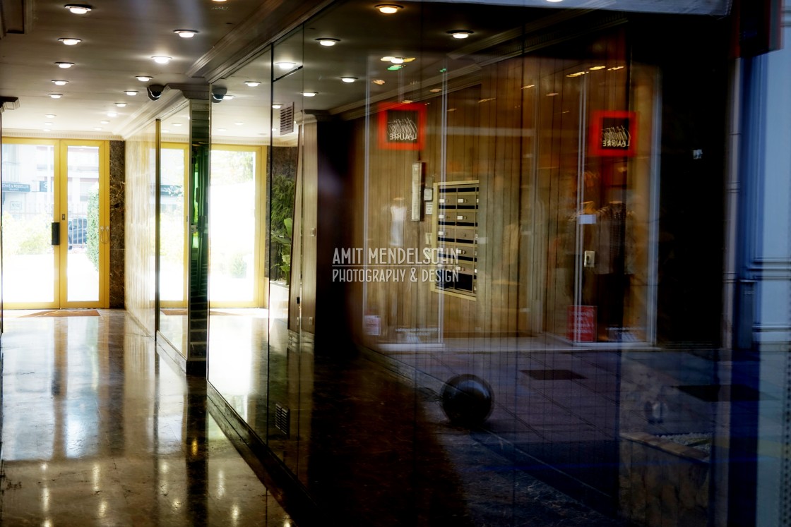 "Entrance hall with reflection" stock image