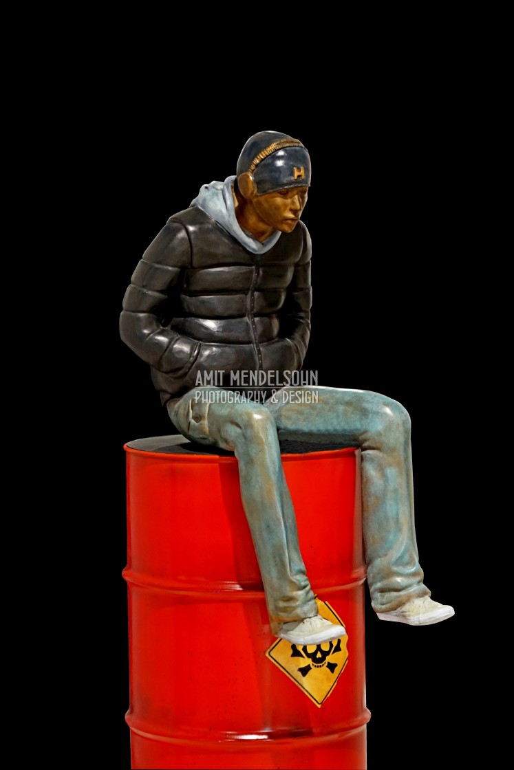 "Typical teenager statue" stock image