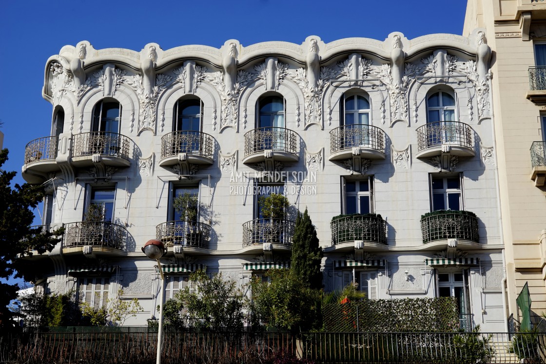 "Art nouveau building - Cannes" stock image