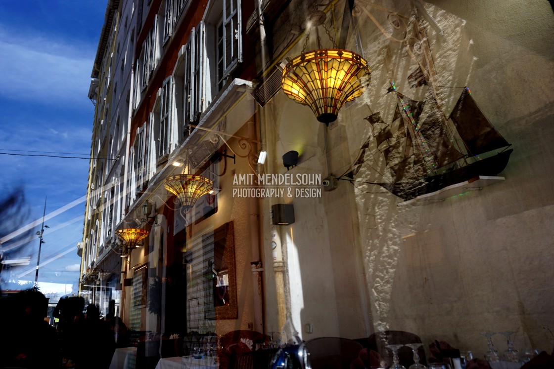 "art deco lamps reflecting outside" stock image