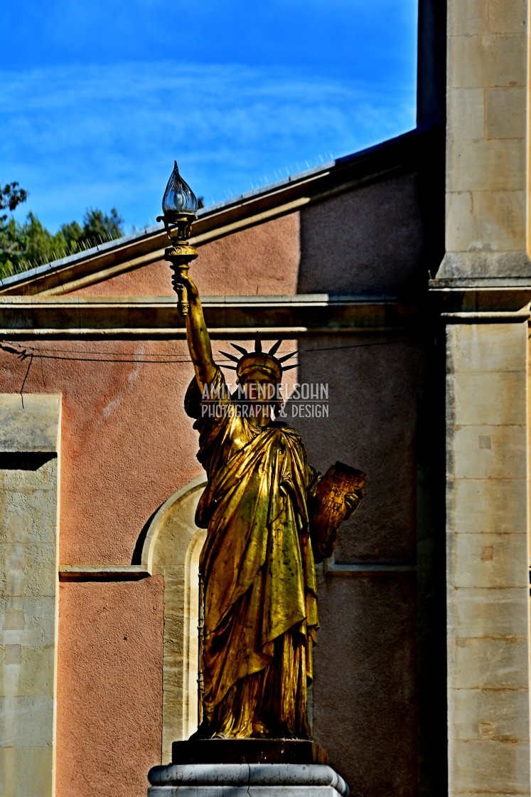 "The statue of liberty as a lamp" stock image