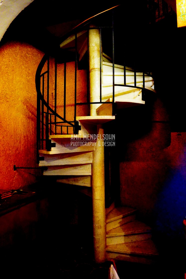 "steps in the church of bandol" stock image