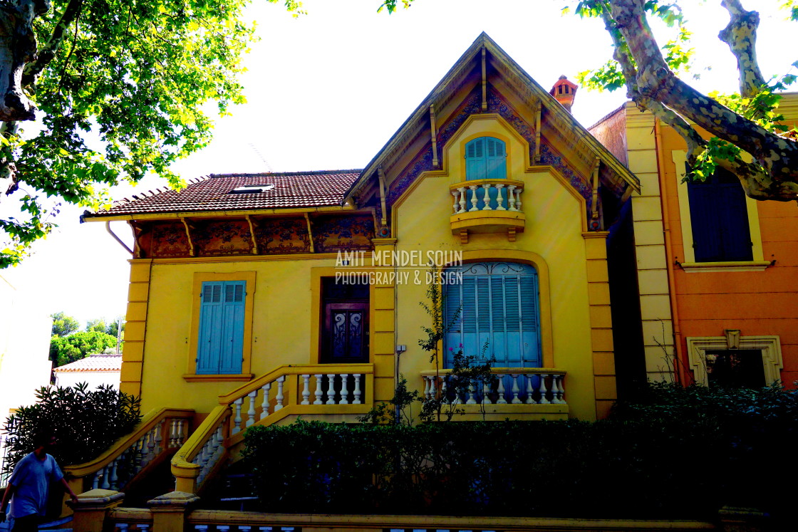 "an art nouveau house" stock image