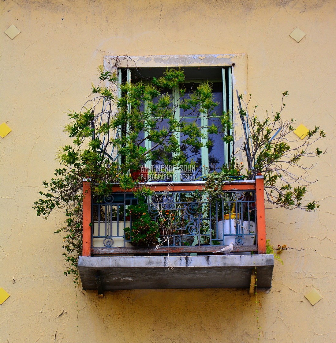 "A decorated balcony" stock image