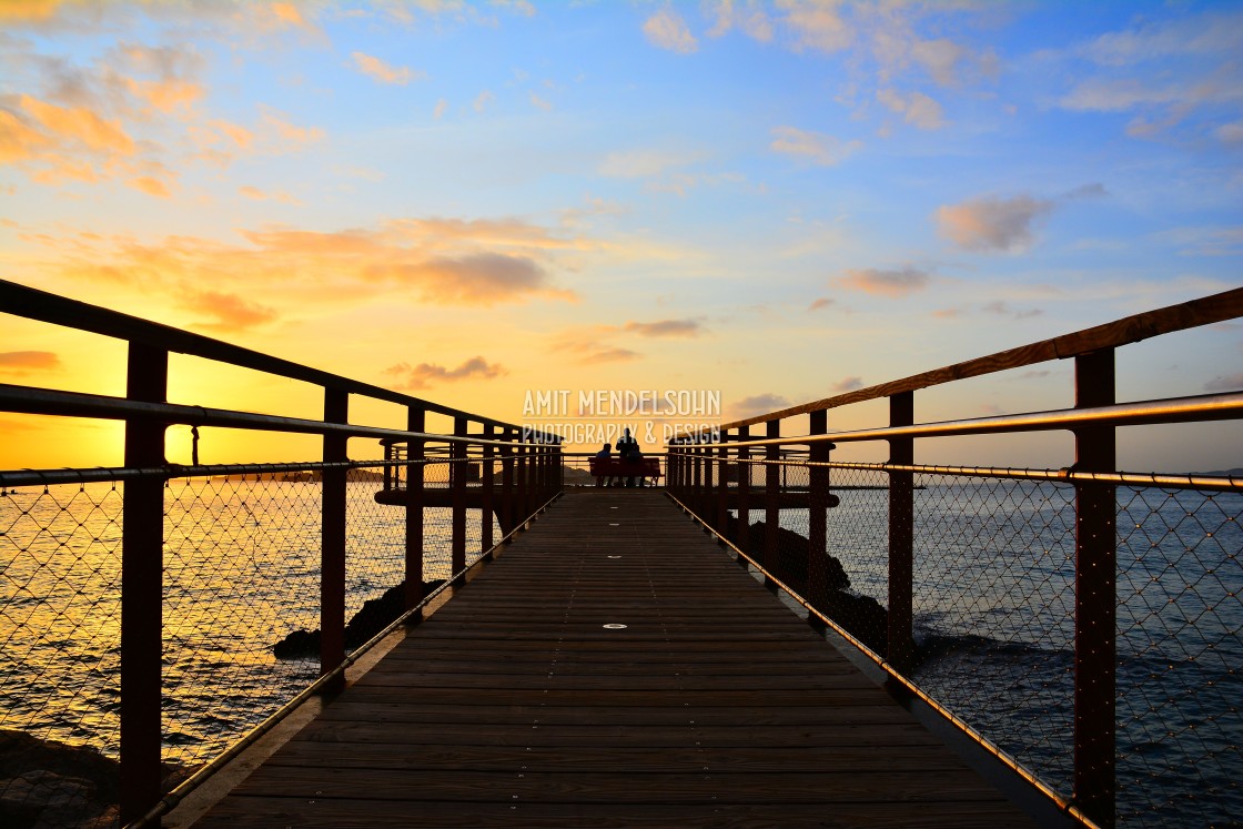 "A sunset in front of the sea" stock image