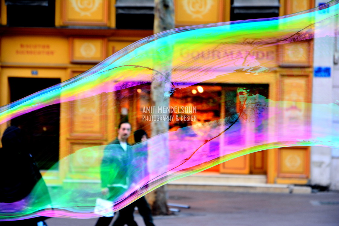 "a colourful soap bubble" stock image