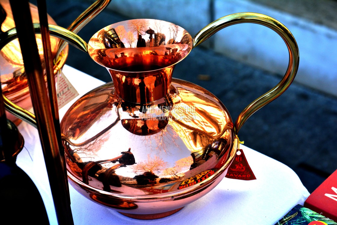 "a copper pot" stock image