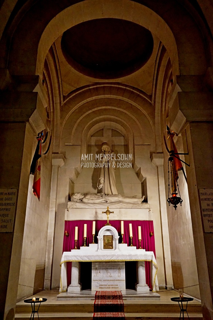 "a chapel in th sacre coeur - marseille" stock image