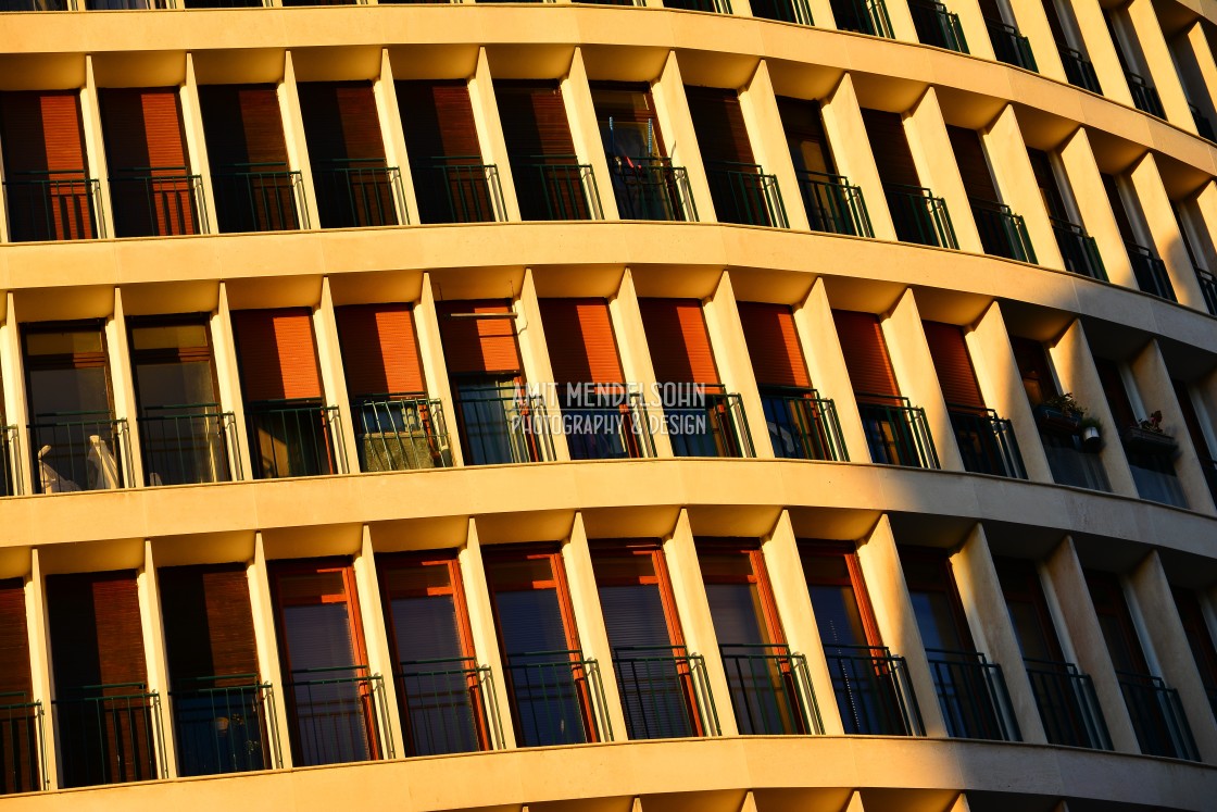 "a façade of residence building" stock image