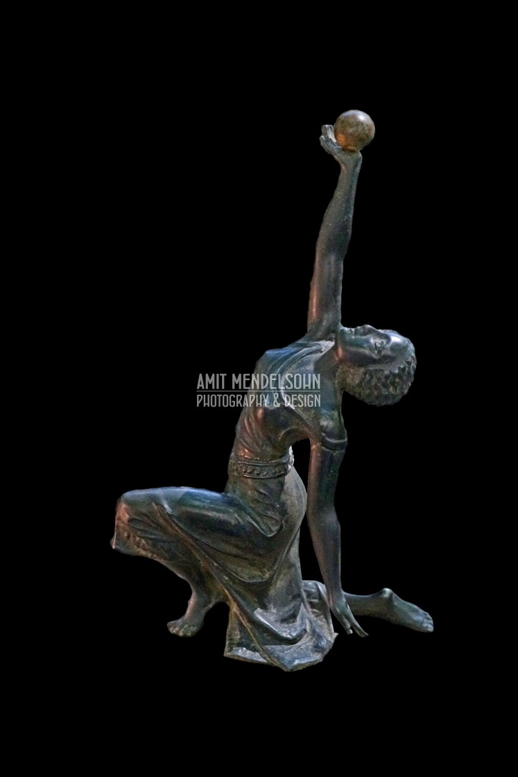 "an art deco bronze statue" stock image