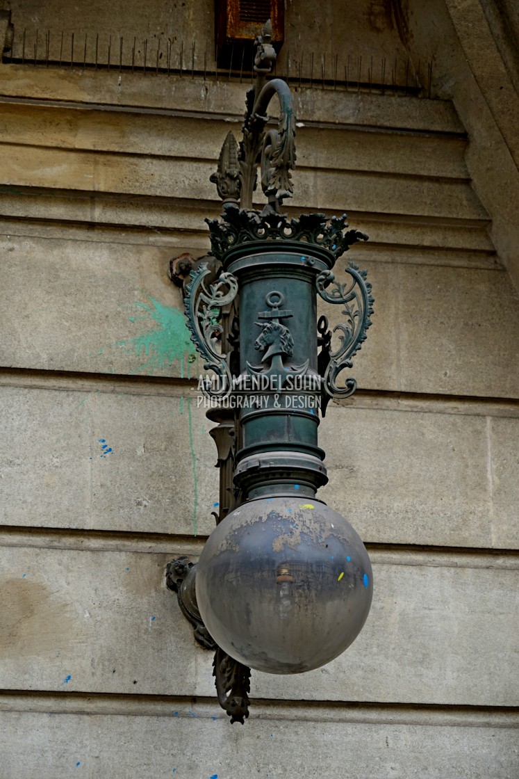 "An art nouveau lamp" stock image