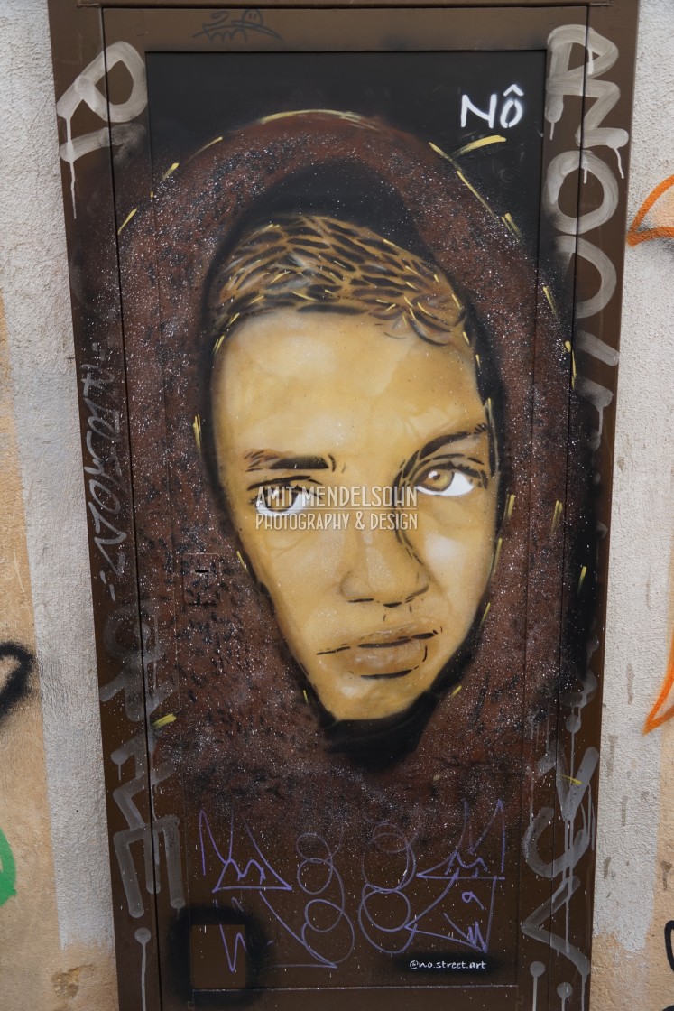 "graffiti - a woman portrait" stock image