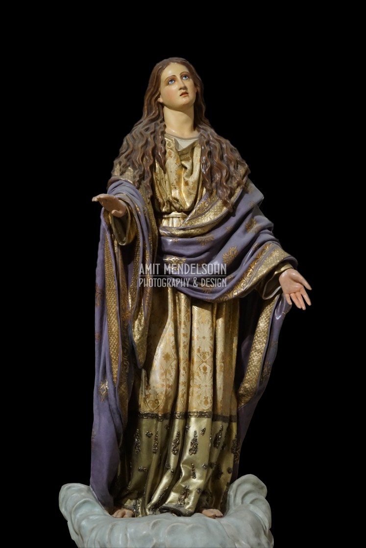 "a statue in the baptistry" stock image