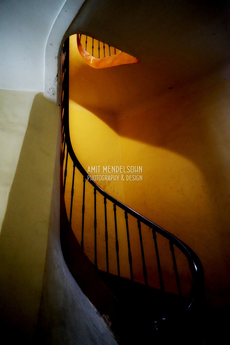 "spiral interior staircase" stock image