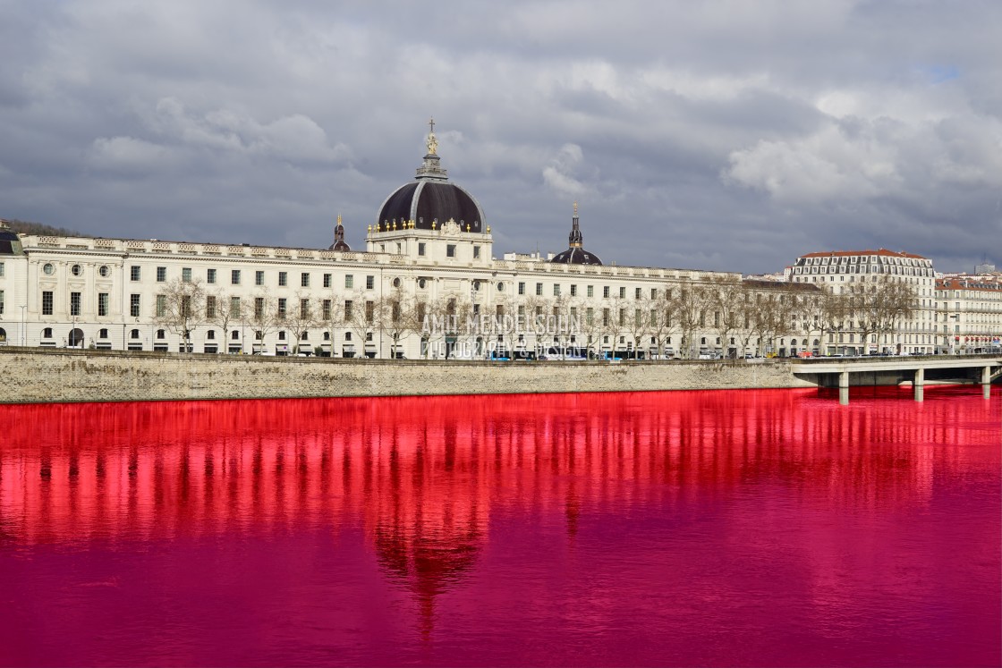 "By the river Rhone" stock image