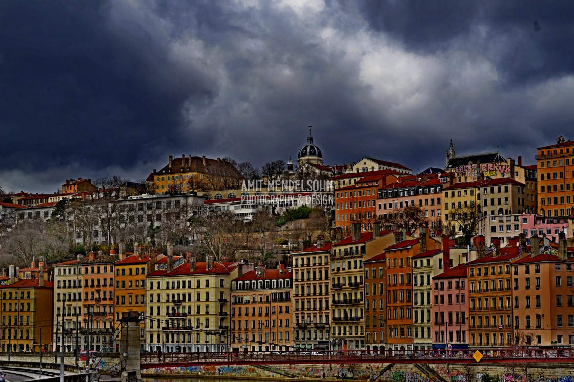 "By the river Rhone" stock image