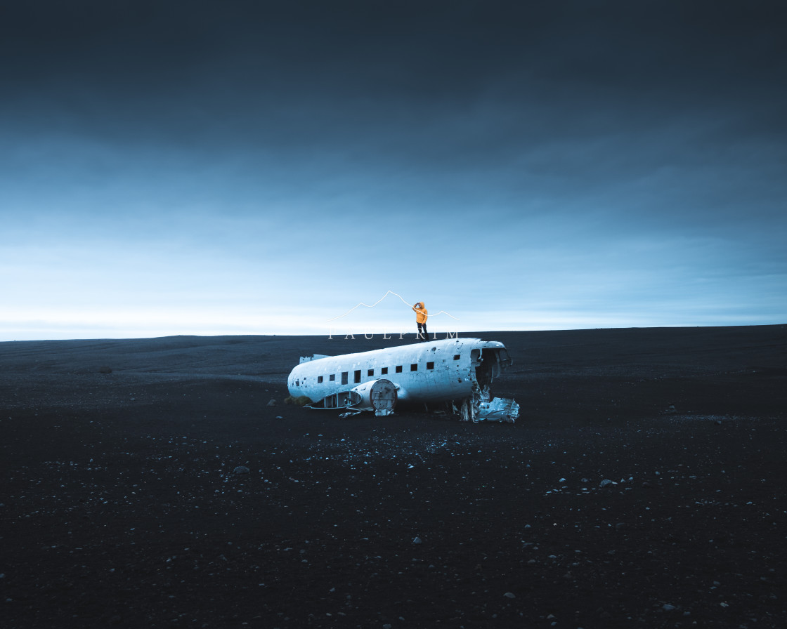 "That plane in Iceland" stock image