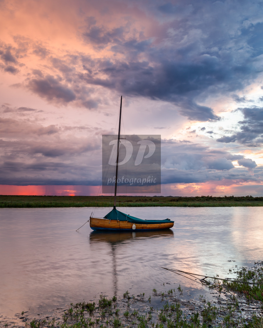 "Blakeney stormy sunset" stock image