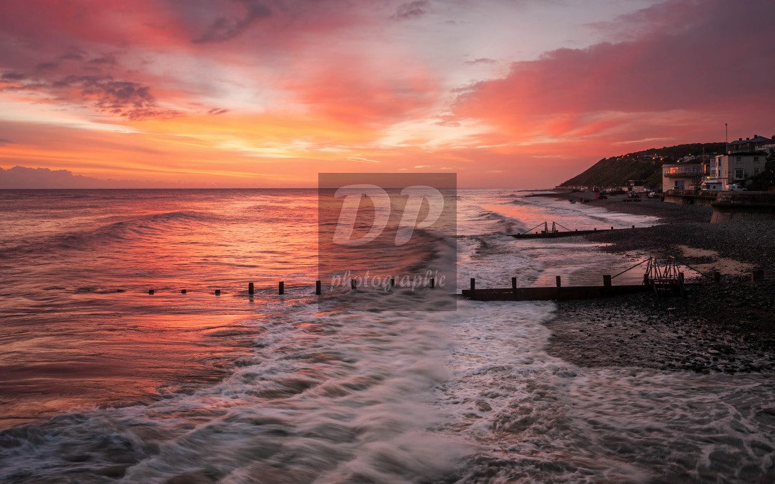 "Sunrise From Cromer Pier" stock image