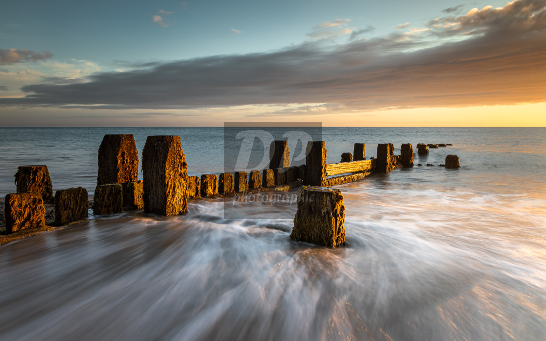 "Sunrise Glow at Cart Gap Norfolk" stock image