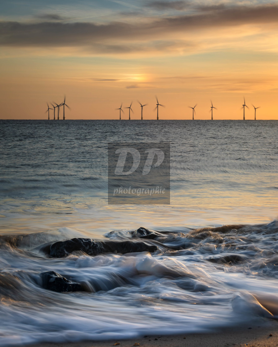 "Incoming Tide on Caister Beach" stock image