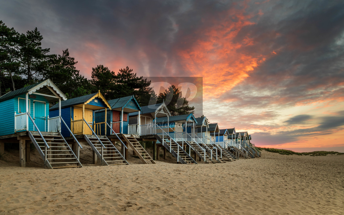 "Sunset Sky Over Wells Beach" stock image