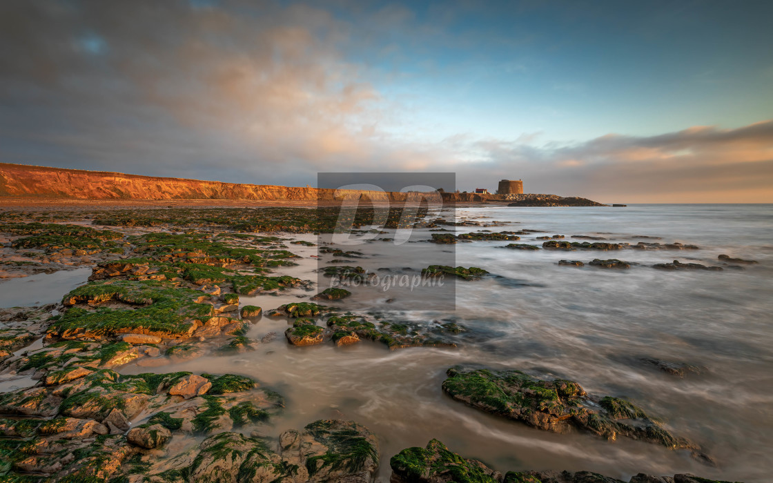 "Morning Light on Bawdsey Beach" stock image